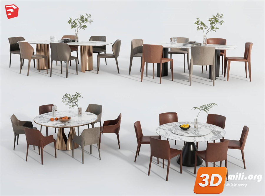 Dining Table Set Skp Files